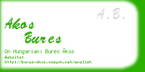 akos bures business card