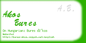 akos bures business card